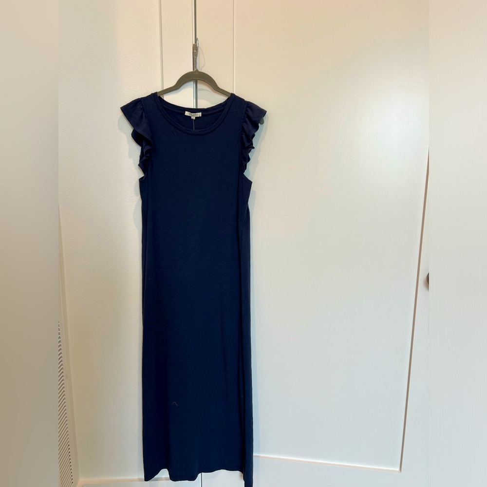 Z Supply Navy Ruffle Sleeve Dress